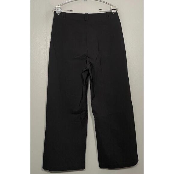 Habitat Size Medium Black Nylon Pants Capris Gothic Relaxed Wide Leg Lagenlook - Picture 3 of 12